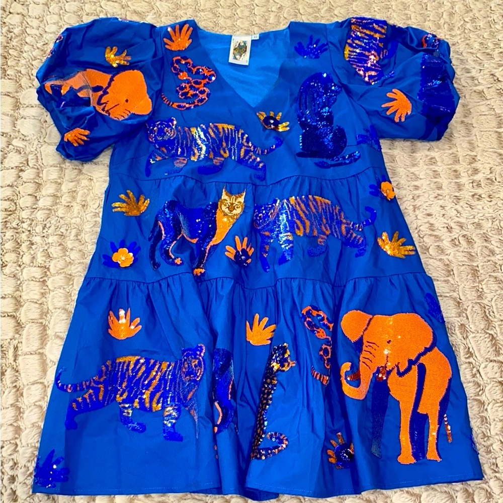QUEEN OF SPARKLES QOS Animal Icon Dress size xs